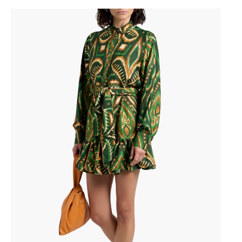 Farm Rio pineapple ikat mini in green